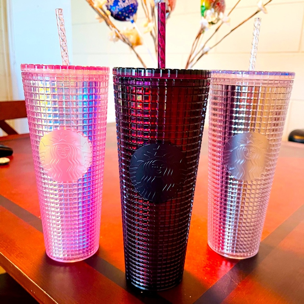 Starbucks Disco Set Burgundy, Pink, Silver